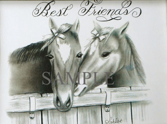 Best Friends  Calligraphy  Horse Print
