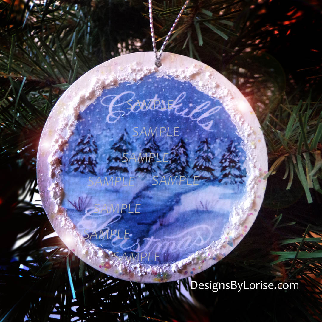 Catkills NY Holiday Christmas Ornament