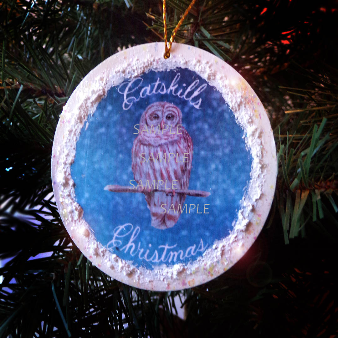 Barred Owl Catskills Christmas Holiday Ornament