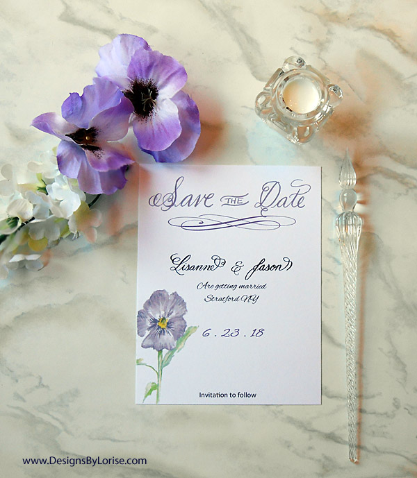 Calligraphy Save The Date Cards