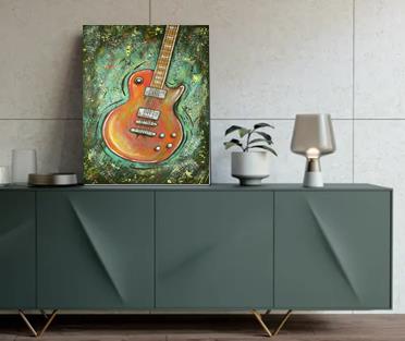 Gibson Les Paul Guitar Pop Art Wall Print