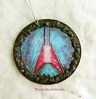 Gibson Flying V Guitar Holiday Christmas Ornament