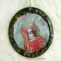Gibson SG Guitar Holiday Christmas Ornament