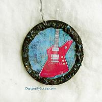 Ibanez Destroyer Explorer Guitar Holiday Christmas Ornament