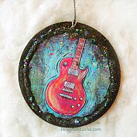 Gibson Les Paul Guitar Holiday Christmas Ornament