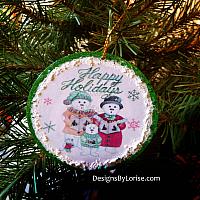 Snow Family Singing Holiday Christmas Ornament